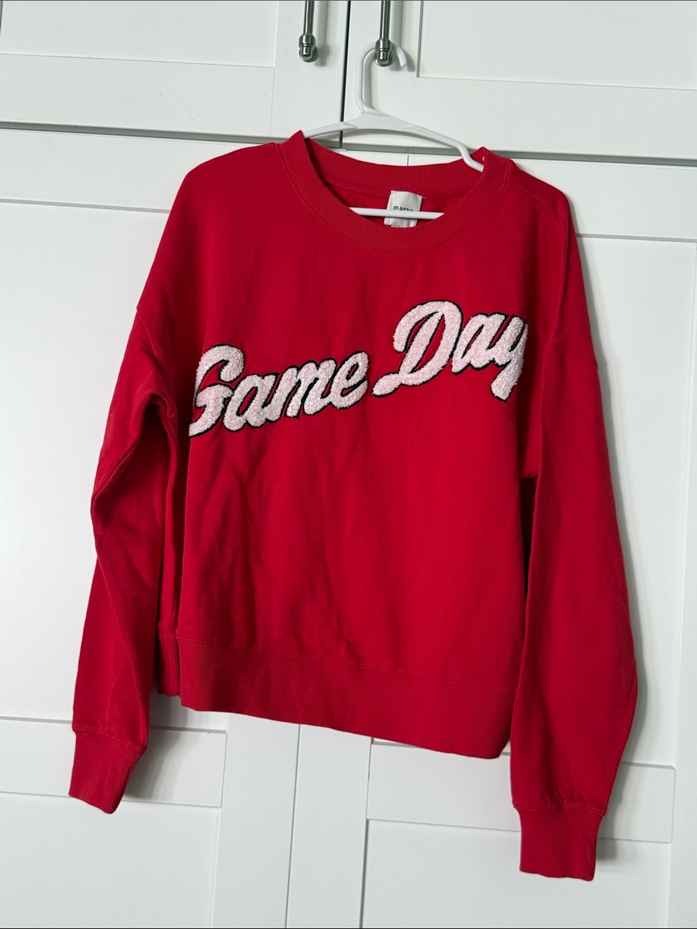 Maeve Red "Game Day" Crewneck Sweatshirt